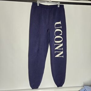 UCONN Vintage Blue Joggers with Elastic Cuffs